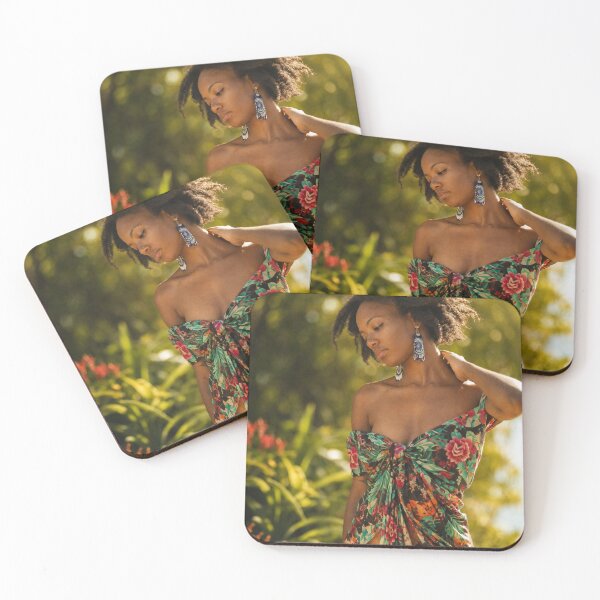 Item preview, Golden Tropical Beauty | Natural Woman Portrait | Botanical Fine Art Photography designed and sold by TedKentPhoto.