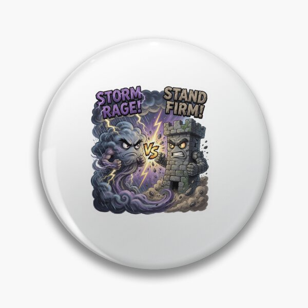 Item preview, Storm Cloud Versus Stone Fortress Strength Sticker designed and sold by Imaginarium of Chaos falcon88 .