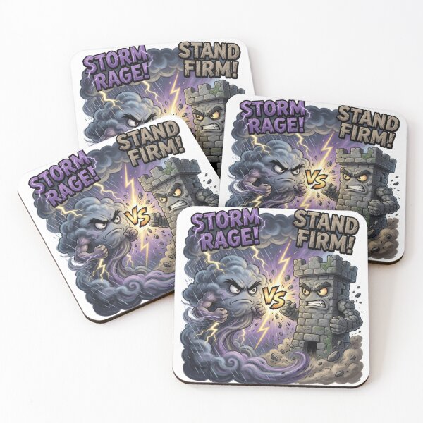 Item preview, Storm Cloud Versus Stone Fortress Strength Sticker designed and sold by Imaginarium of Chaos falcon88 .