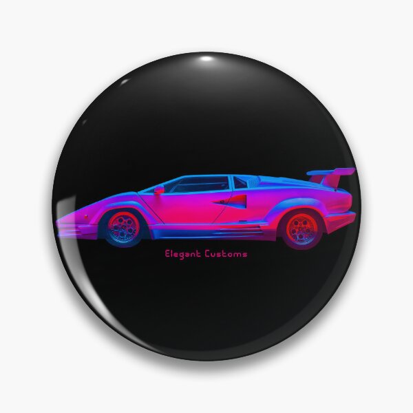 Item preview, Neon Nights Retro Wave Cyber Car no text - New Wave Cold Wave Super Car designed and sold by Elegant Customs.