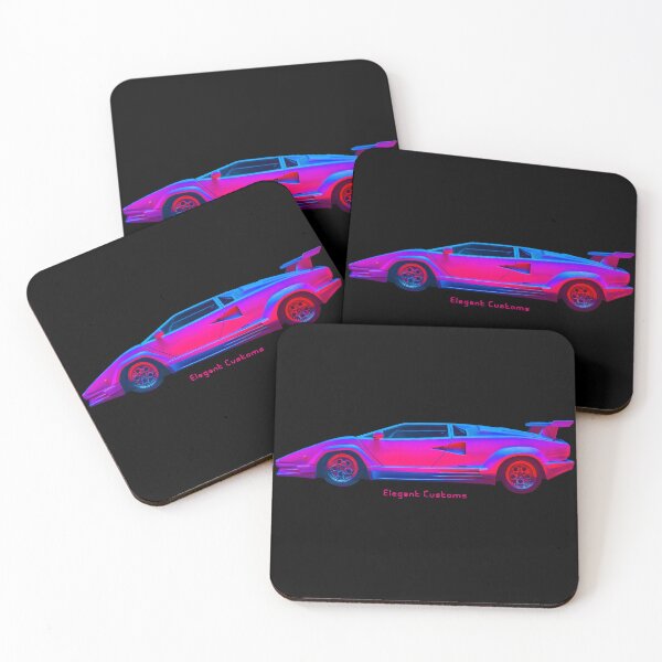 Item preview, Neon Nights Retro Wave Cyber Car no text - New Wave Cold Wave Super Car designed and sold by Elegant Customs.