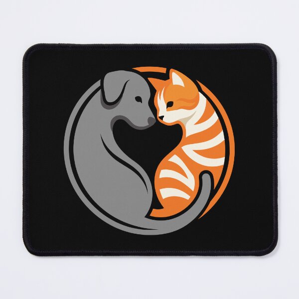 Item preview, Cute Dog And Cat Heart Circular Emblem designed and sold by ZUMERI.
