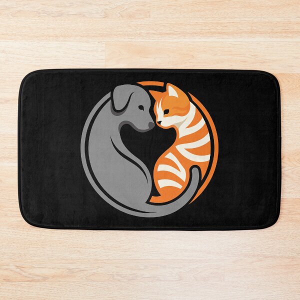 Item preview, Cute Dog And Cat Heart Circular Emblem designed and sold by ZUMERI.