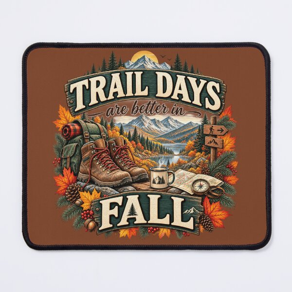 Item preview, Trail Days Are Better in Fall – Autumn Hiking Adventure Design designed and sold by astersgraphics.