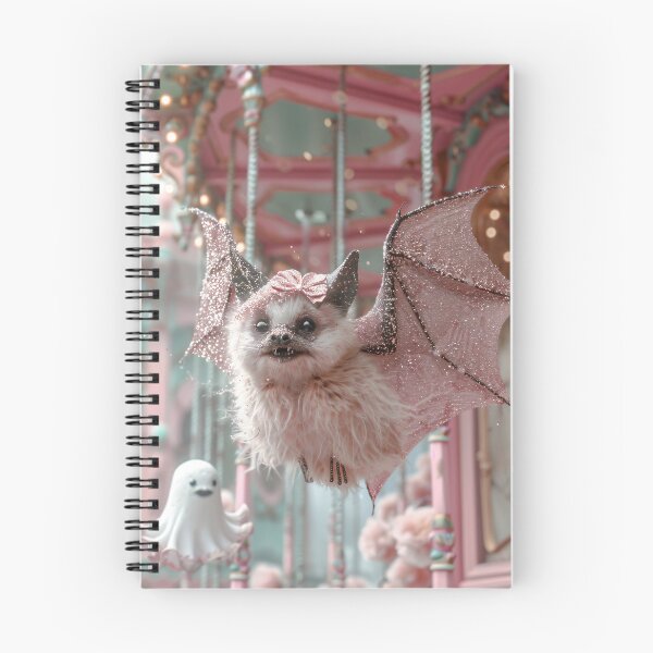 Item preview, The Pink Bat Carousel – Creepy Cute Pastel Halloween designed and sold by Luna et Lune.