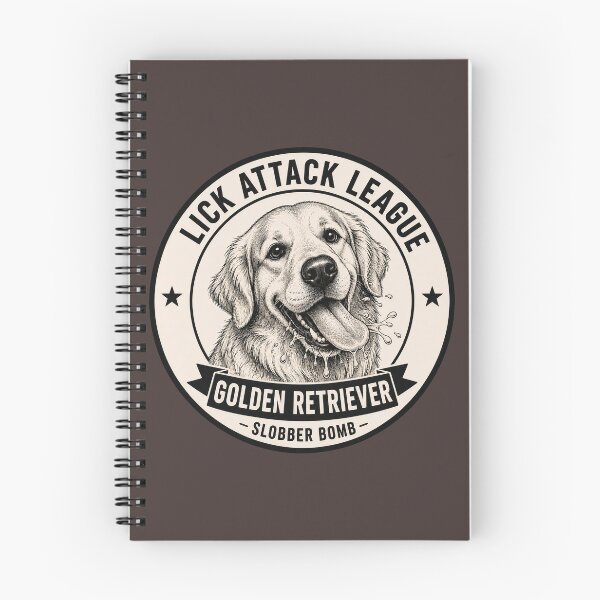 Item preview, Lick Attack League - Golden Retriever - Slobber Bomb/ Funny Golden Retriever Dog Badge Logo  designed and sold by Halejo68.