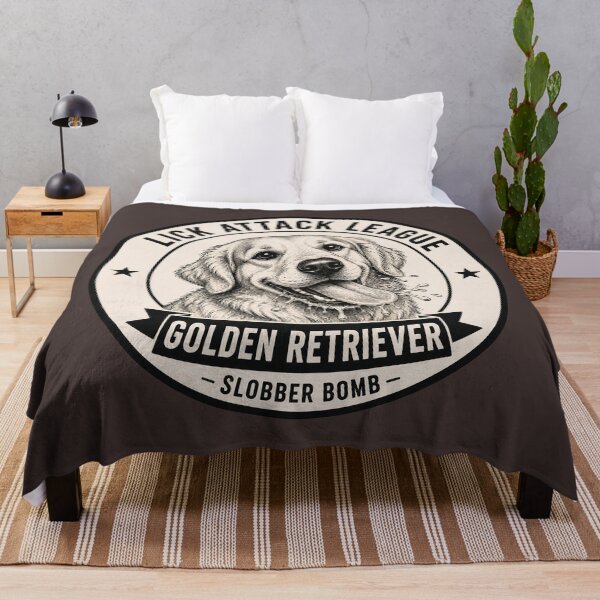 Item preview, Lick Attack League - Golden Retriever - Slobber Bomb/ Funny Golden Retriever Dog Badge Logo designed and sold by Halejo68.