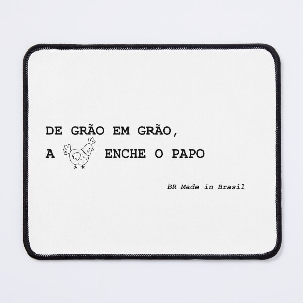 Item preview, De grão em grão a galinha enche o papo - Brazilian Proverb designed and sold by GlocalDialeto.
