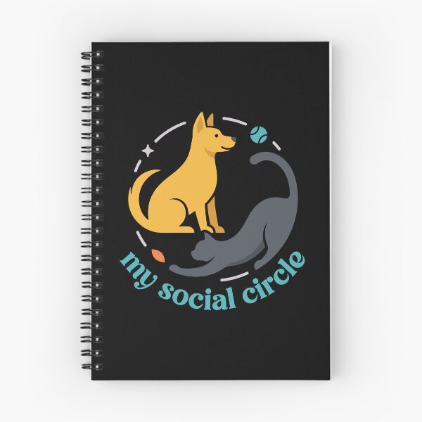 Item preview, My Social Circle | Cute Dog And Cat Vector Badge designed and sold by ZUMERI.