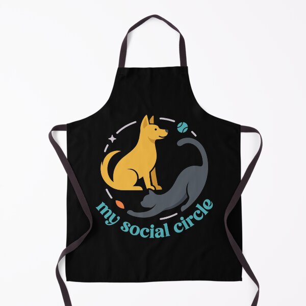 Item preview, My Social Circle | Cute Dog And Cat Vector Badge designed and sold by ZUMERI.