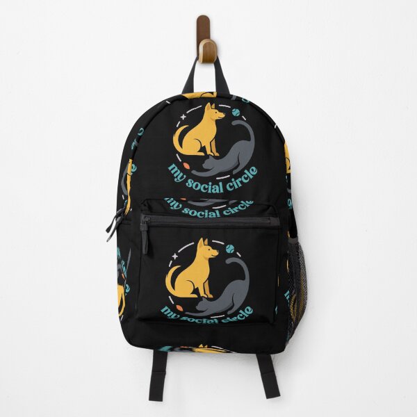 Item preview, My Social Circle | Cute Dog And Cat Vector Badge designed and sold by ZUMERI.