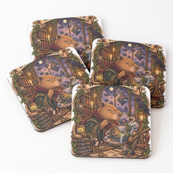 Item preview, The World Builder Tarot Card - Capybara Imagine Create Explore Vintage Fantasy designed and sold by zhivago1980.