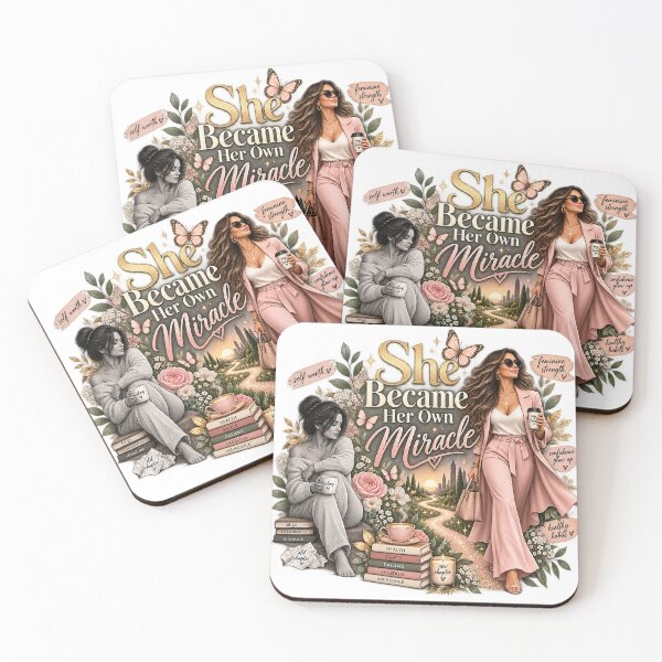 Item preview, She Became Her Own Miracle – Soft Life Glow Up | Feminine Strength, Self Love & Confidence designed and sold by JanuszJarowicz.