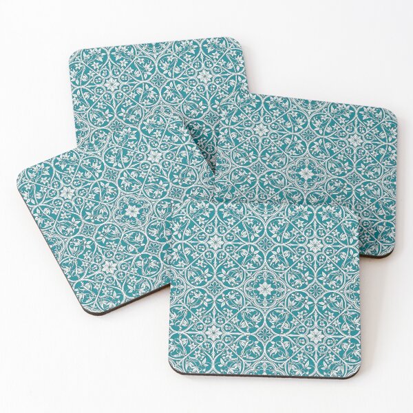 Item preview, Elegant Teal Floral Damask Pattern designed and sold by Owcomm.