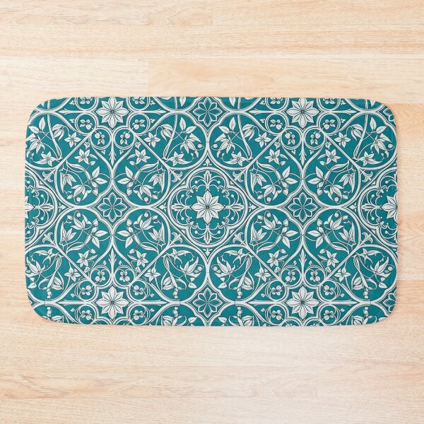 Item preview, Elegant Teal Floral Damask Pattern designed and sold by Owcomm.