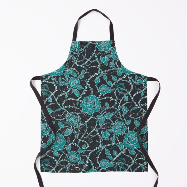 Item preview, Dark Teal Roses And Thorny Vines Pattern designed and sold by Owcomm.