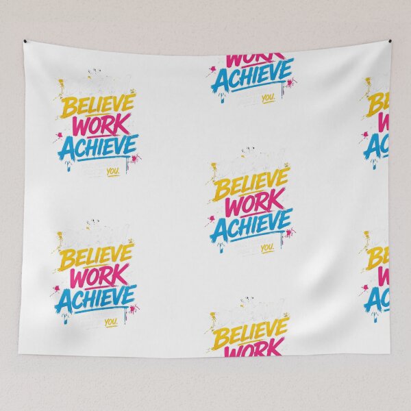 Item preview, Dream Believe Work Achieve | Motivational Success Quote designed and sold by Joyfulfabric.