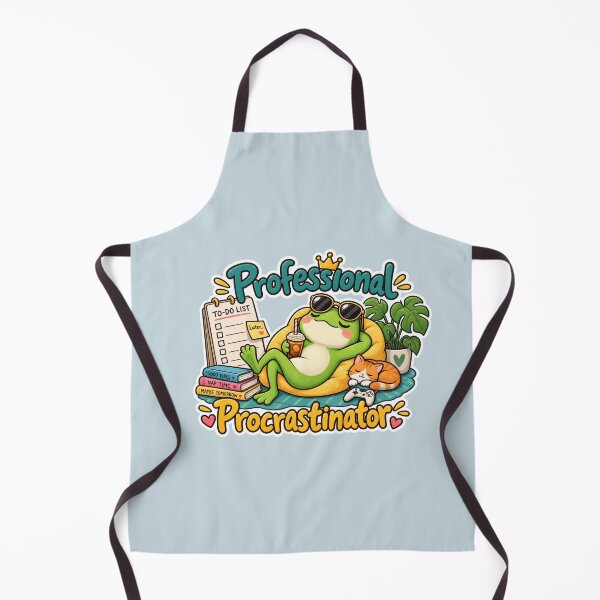 Item preview, Professional Procrastinator – Funny Lazy Frog designed and sold by Sasas Design.