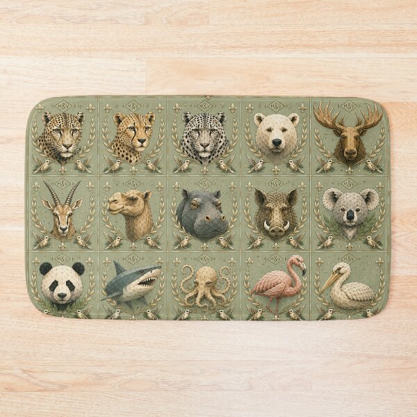 Item preview, Soft Sage Geometric Wildlife Gallery designed and sold by Qenlo.