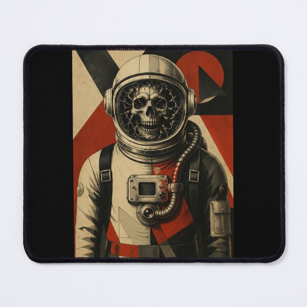 Item preview, Cosmic Pioneer Nr 1 – Retro Sci-Fi Skull Astronaut designed and sold by Quantum Fashion.