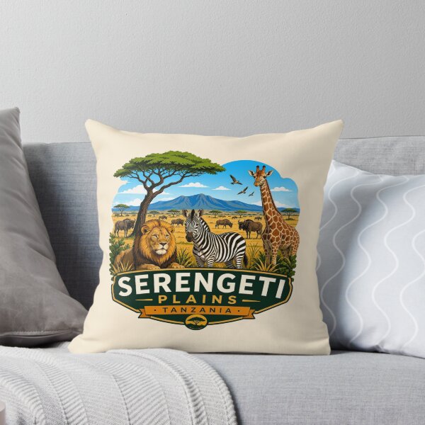 Item preview, Serengeti Plains, Tanzania - African Wildlife Safari Design designed and sold by Myra365Art.