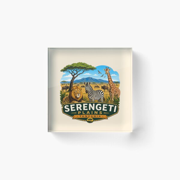 Item preview, Serengeti Plains, Tanzania - African Wildlife Safari Design designed and sold by Myra365Art.