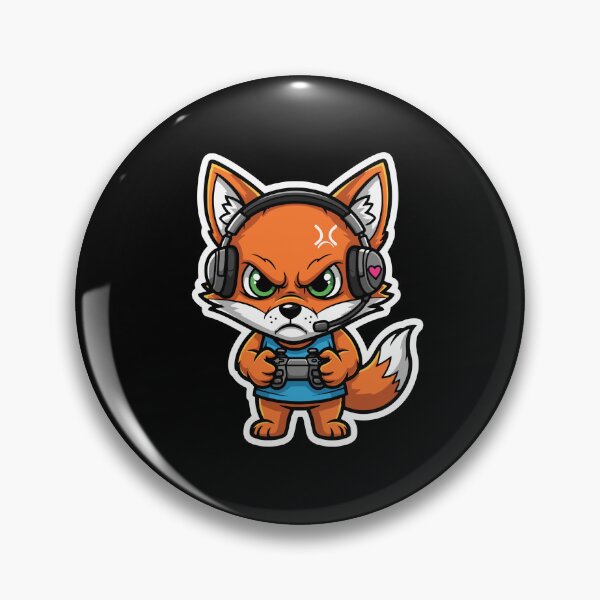 Item preview, Angry Fox Gamer Video Game Player designed and sold by PopStars1993.