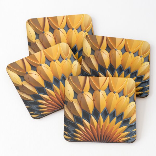 Item preview, Golden Umbrella Geometry of Al Masjid Al-Nabawi – Madinah Islamic Art designed and sold by D-Islamic.