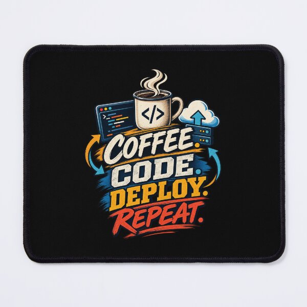 Item preview, Coffee Code Deploy Repeat DevOps Engineer designed and sold by PunchDrop.