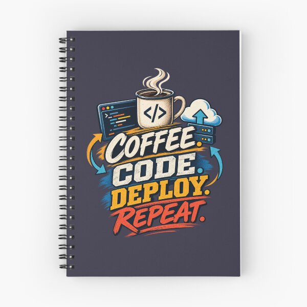 Item preview, Coffee Code Deploy Repeat DevOps Engineer designed and sold by PunchDrop.