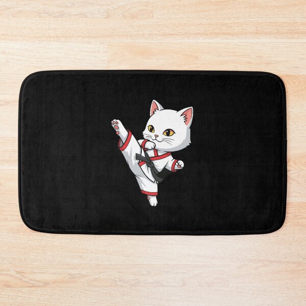 Item preview, Cat Martial Arts Black Belt Karate Taekwondo designed and sold by PopStars1993.