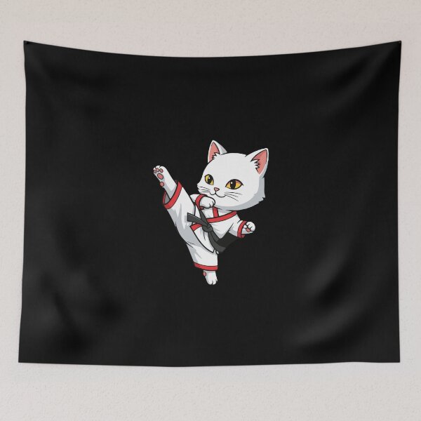 Item preview, Cat Martial Arts Black Belt Karate Taekwondo designed and sold by PopStars1993.