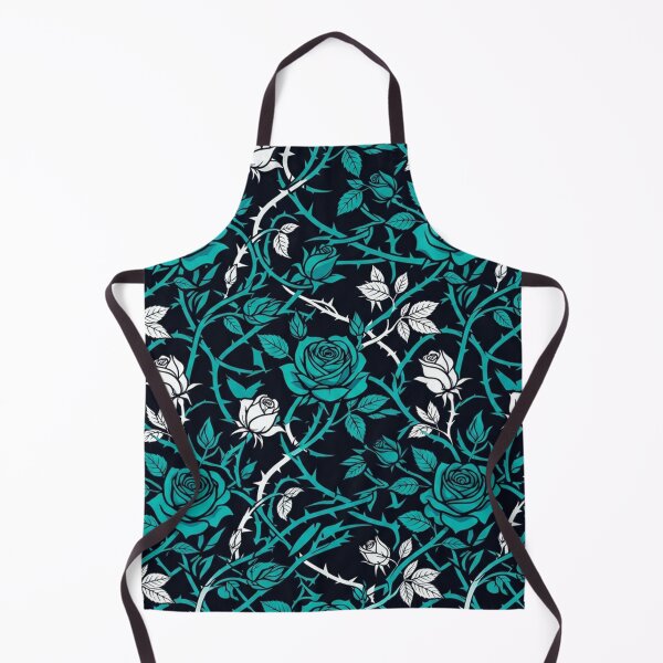 Item preview, Teal Gothic Rose And Thorn Vine Pattern designed and sold by Owcomm.