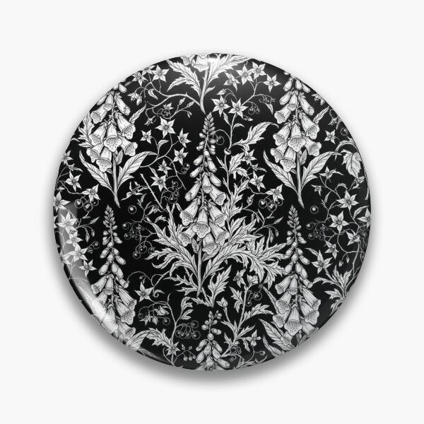 Item preview, Black and White Botanical Floral Pattern designed and sold by Owcomm.