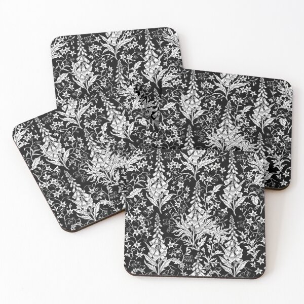 Item preview, Black and White Botanical Floral Pattern designed and sold by Owcomm.