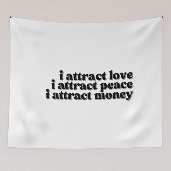 Item preview, i attract love, money, & peace | black designed and sold by dollhouseclub.