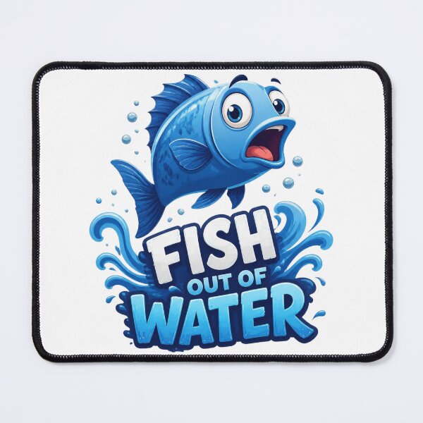 Item preview, Fish Out of Water – Playful Blue Ocean designed and sold by Stylestickers55.