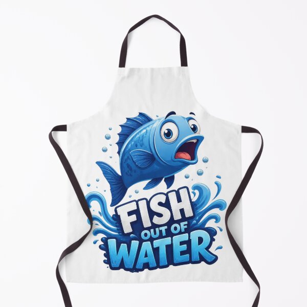 Item preview, Fish Out of Water – Playful Blue Ocean designed and sold by Stylestickers55.