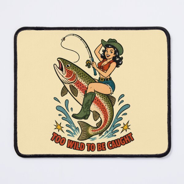 Item preview, Too Wild to Be Caught Fishing Pinup designed and sold by Victor Shadehorn.