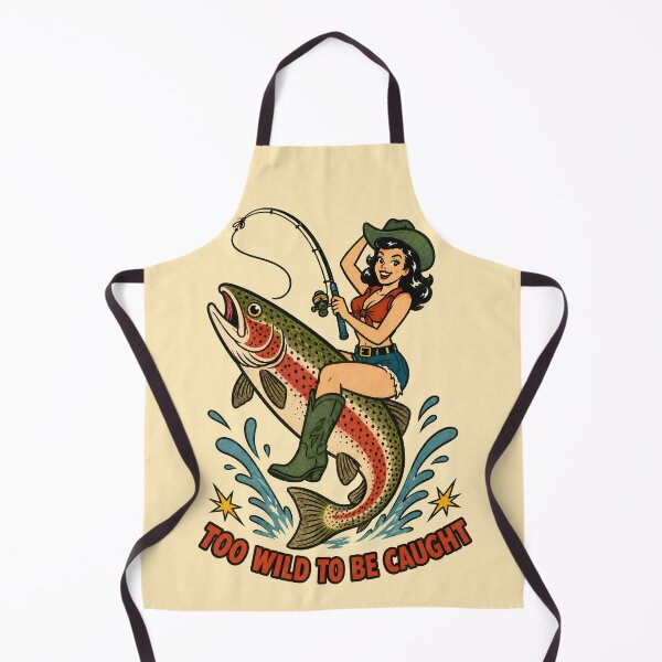 Item preview, Too Wild to Be Caught Fishing Pinup designed and sold by Victor Shadehorn.
