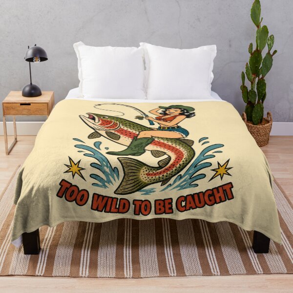 Item preview, Too Wild to Be Caught Fishing Pinup designed and sold by Victor Shadehorn.