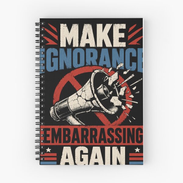 Item preview, Make Ignorance Embarrassing Again – Retro Political Satire Megaphone Design designed and sold by Peters73Shop.