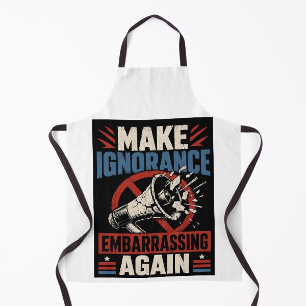 Item preview, Make Ignorance Embarrassing Again – Retro Political Satire Megaphone Design designed and sold by Peters73Shop.