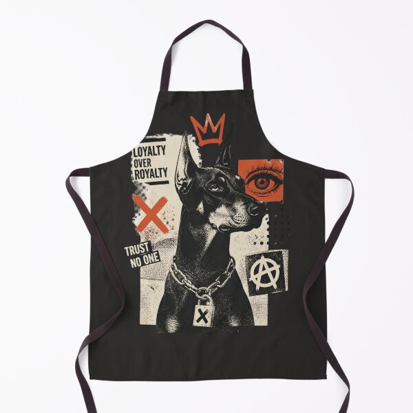 Item preview, Doberman Street Art Collage - Loyalty Over Royalty Punk designed and sold by ERODED SELF.