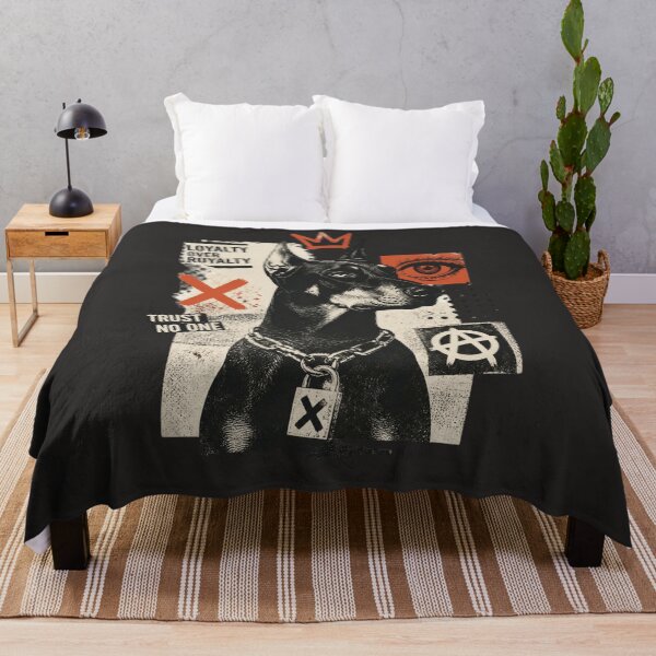 Item preview, Doberman Street Art Collage - Loyalty Over Royalty Punk designed and sold by ERODED SELF.