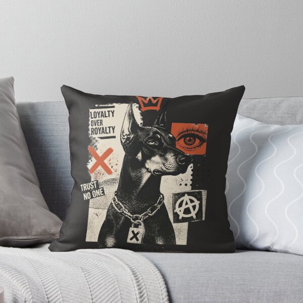 Item preview, Doberman Street Art Collage - Loyalty Over Royalty Punk designed and sold by ERODED SELF.