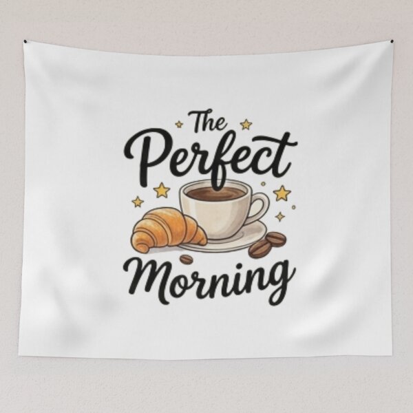 Item preview, The Perfect Morning — Coffee & Croissant Breakfast Design designed and sold by Tipsy24.