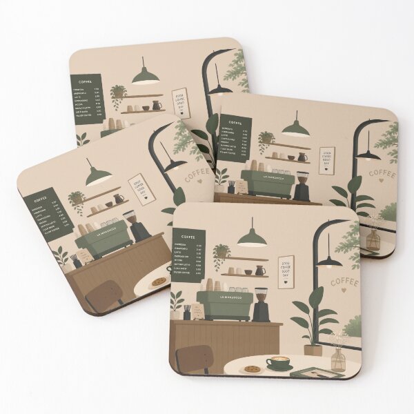 Item preview, Cute Coffee Cup and Bookstack Pattern designed and sold by Tee-Pulse.