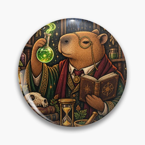 Item preview, The Alchemist Tarot Card - Capybara Brew Transform Discover Vintage Magic designed and sold by zhivago1980.