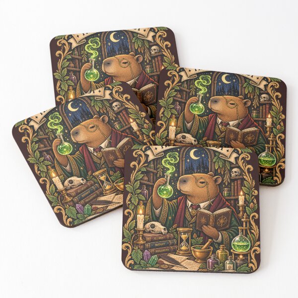 Item preview, The Alchemist Tarot Card - Capybara Brew Transform Discover Vintage Magic designed and sold by zhivago1980.